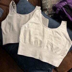 Fruit of the Loom White Crop Tops sports bras nwot
